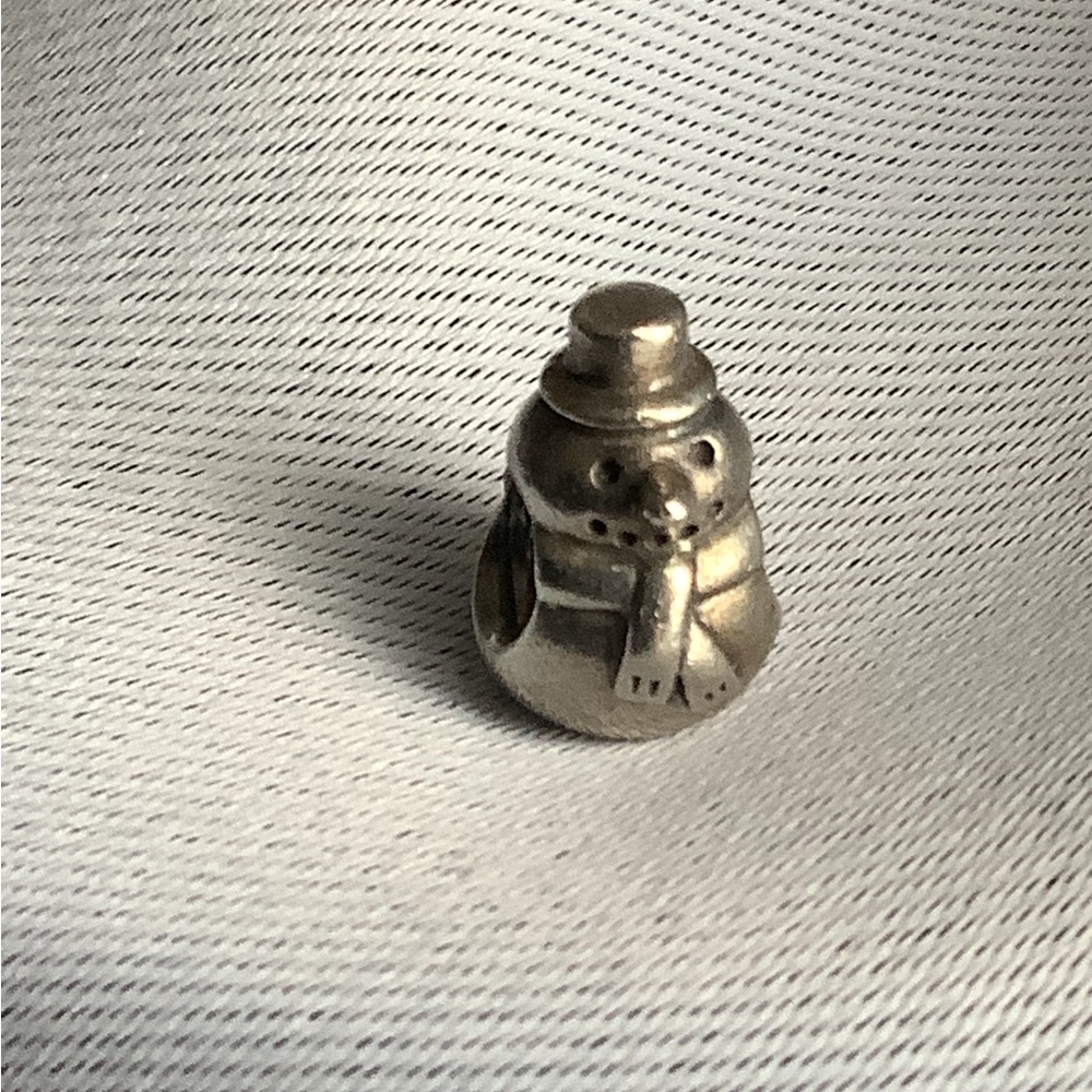 Authentic Pandora Retired Silver Snowman Charm